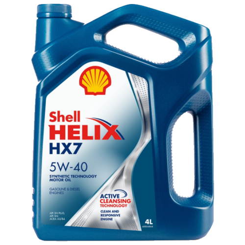 фото Масло моторное shell helix hx7 5w40 4 л