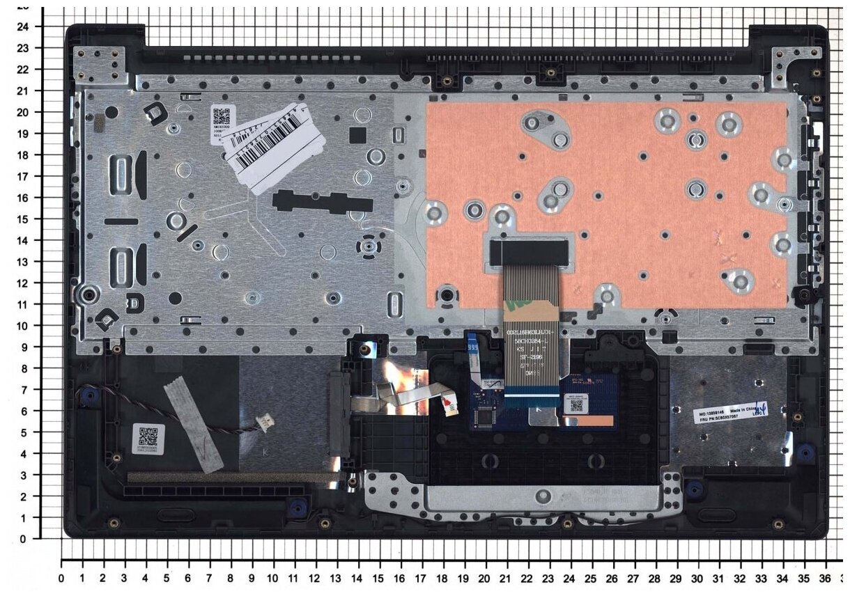Клавиатура для ноутбука Lenovo 5CB0X57067 Русская серая с серым топкейсом