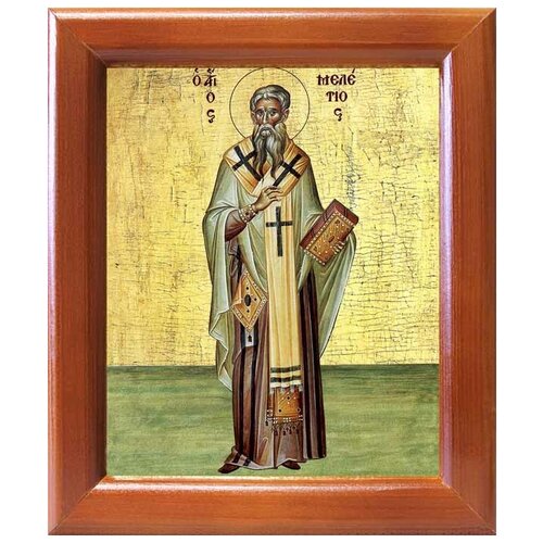 Святитель Мелетий Антиохийский, икона в рамке 12,5*14,5 см икона мелетий антиохийский размер 14 х 19 см