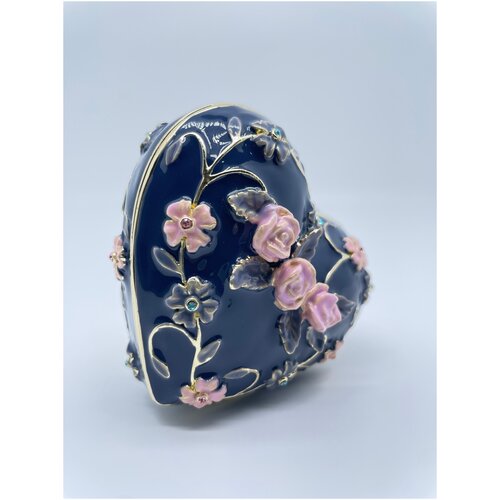 Шкатулка для ювелирных украшений, бижутерии декоративная интерьерная в стиле Фаберже (Faberge) сувенирная коллекционная фигурка 