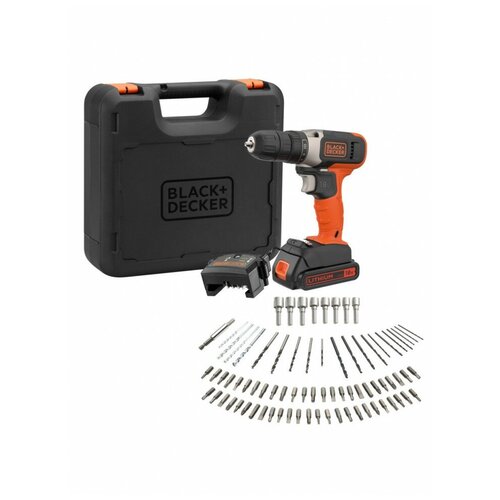 Аккумуляторная дрель-шуруповерт BLACK+DECKER BCD001C1KA-QW