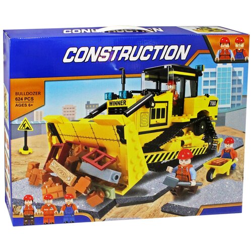 Конструктор детский Construction, Бульдозер, 624 pcs