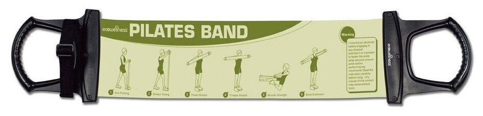 Эспандер лента с ручками, для пилатеса, Pilates Band QB-2350EN-B