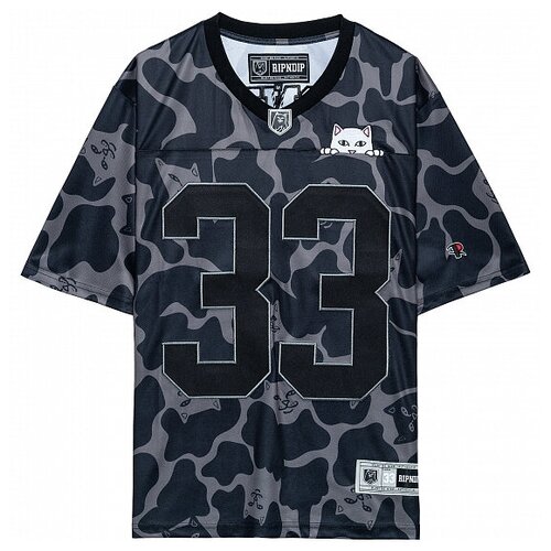 фото Футболка ripndip peeking nermal football jersey размер xl, black camo