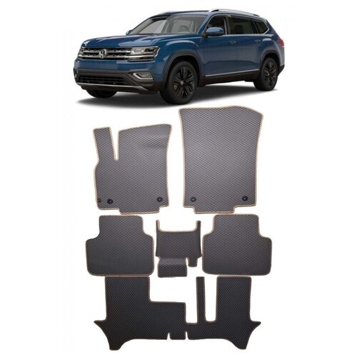 Volkswagen Teramont I 7мест 2017 - н в коврики EVA Smart Коврик в багажник 2508₽