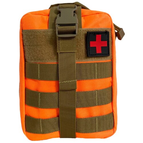 фото Тактическая сумка-аптечка без наполнения 20х15х8см цвет оранжевый kamukamu
