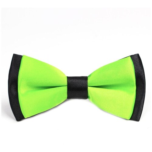 Галстук 2beMan, зеленый галстук бабочка для мальчика для девочки детская атласная фиолетовая в черном