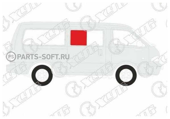 XYG DE03SFRH2 Стекло кузова переднее правое N2 MITSUBISHI DELICA VAN 86-94