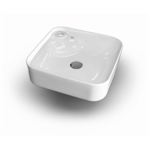 Раковина на столешницу Nilo2108, размер 430x430x120мм. Материал фарфор, цвет белый, антигрязевое покрытие.