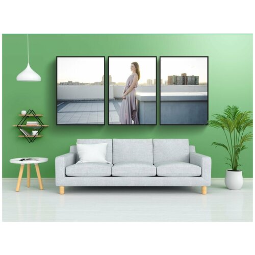 фото Набор модулных постеров для интерьера "люди, женщина, платье" 60x90 см. в тубусе, без рамки lotsprints