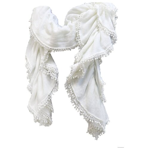 фото Шарф crystel eden,150х20 см, one size, белый