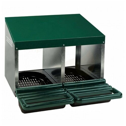 Гнездо для кур несушек 2 секции с яйцесборником