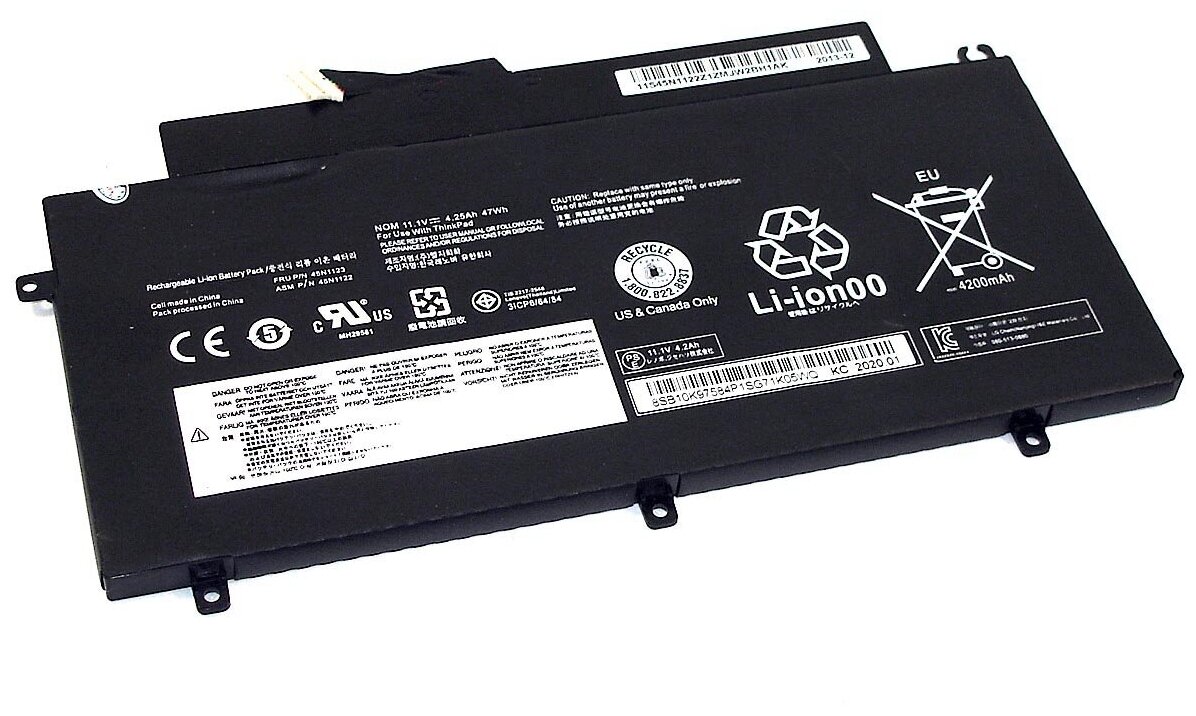 Аккумуляторная батарея для ноутбука Lenovo ThinkPad T431s (45N1120) 11.1V 4250mAh