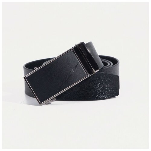 фото Ремень муж 06-01-03-03 боб, 3,5*0,3*120 см, автомат, пряжка т-металл, черный rusexpress