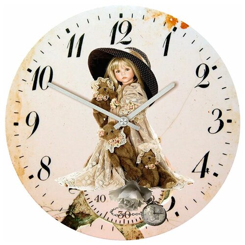 фото Svs настенные часы svs 4001037 kids кукла