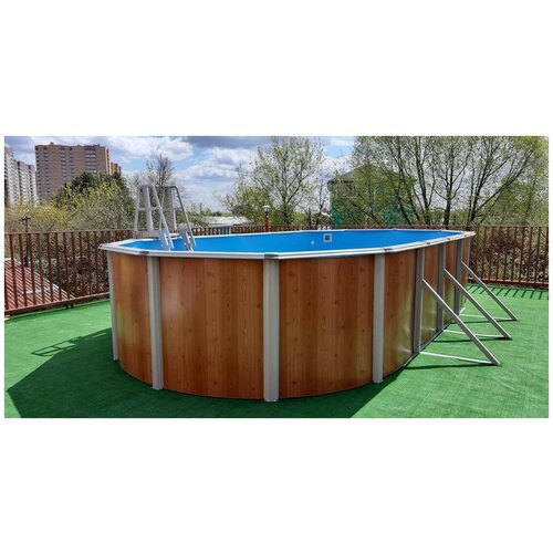фото Морозоустойчивый бассейн atlantic pool esprit-big размер 5,5х3,7х1,32 м premium овальный atlantic pools