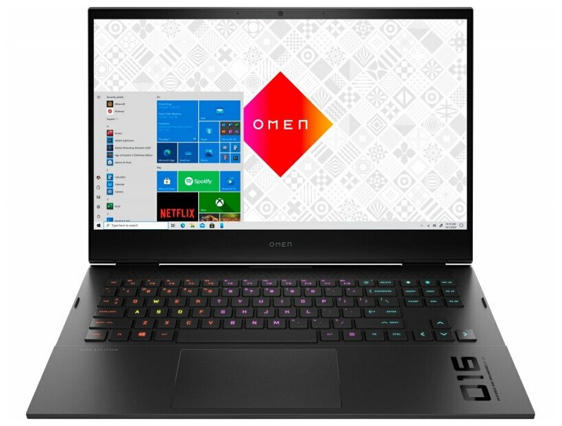 Ноутбук HP OMEN 16-c0048ur 4E1S1EA 1611920x1080 IPS 144HzAMD Ryzen 7 5800H32Ghz16384Mb1024PCISSDGbnoDVDExtAMD Radeon RX6600M8192MbCamBTWiFiMica SilverFreeDOS 14499000₽