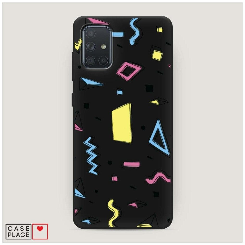 Матовый силиконовый чехол "Трехмерные фигуры" на Samsung Galaxy A71 / Самсунг Галакси А71