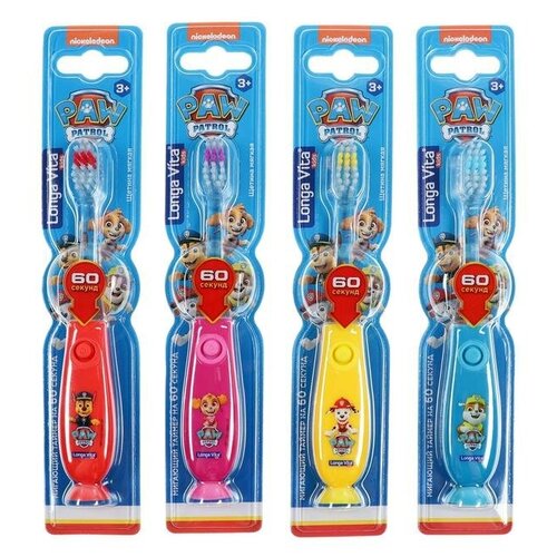 Зубная щетка Longa Vita Paw Patrol F-20A мигающий таймер на присоске от 3-х лет микс 67200₽