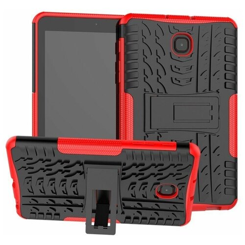 Чехол Hybrid Armor для Samsung Galaxy Tab A 8.0 (2018) SM-T387 (черный + красный)