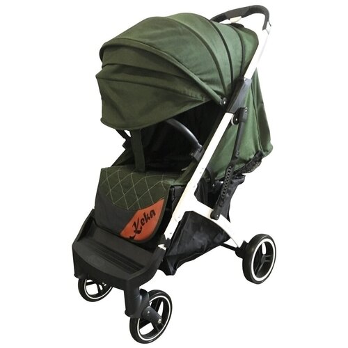 Коляска прогулочная Keka YP, зеленый/белая рама