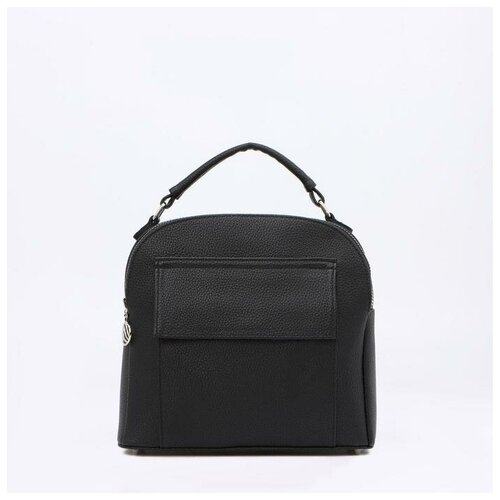 фото Саквояж, 2 отдела на молниях, 2 наружных кармана, длинный ремень, цвет черный vita