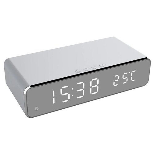 Часы будильник с быстрой беспроводной зарядкой телефона