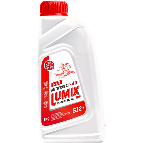 Антифриз LUMIX ANTIFREEZE RED G12+ (-40) красный 1 кг