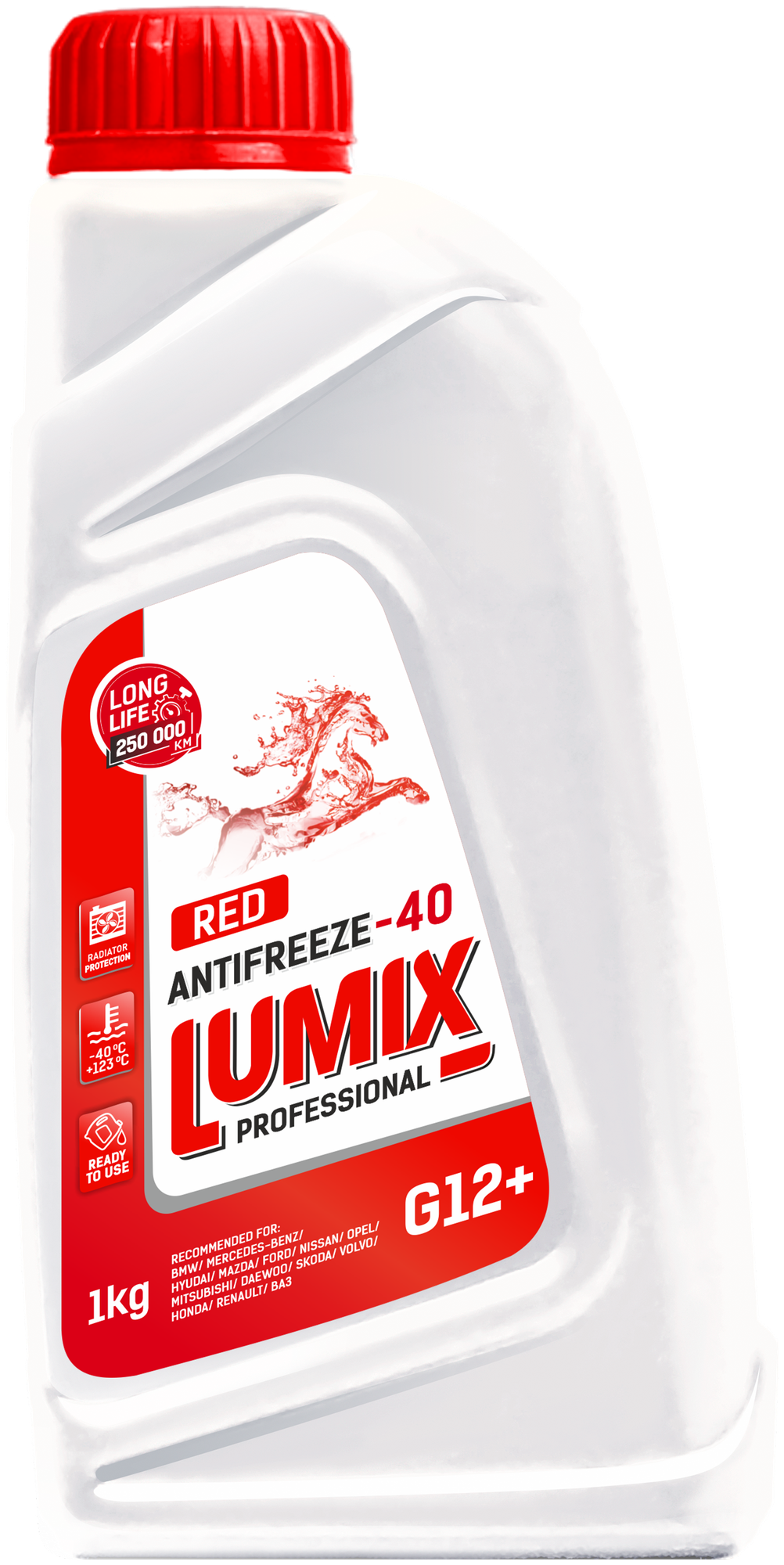 Антифриз LUMIX ANTIFREEZE RED G12+ 1кг