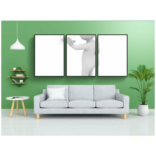 фото Набор модулных постеров для интерьера "пиксел, цифровой, аналоговый" 60x90 см. в тубусе, без рамки lotsprints