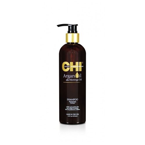 CHI Argan Oil Shampoo Шампунь с экстрактом масла Арганы и дерева Моринга 340 мл chi argan oil восстанавливающее масло для волос 89 г 89 мл бутылка