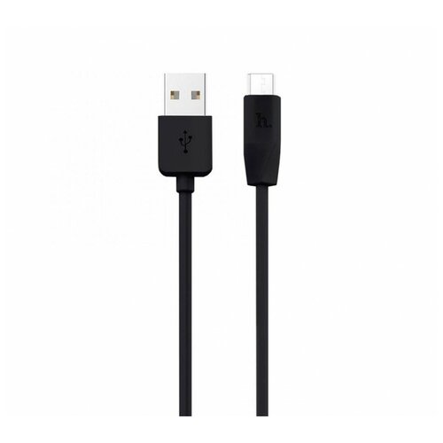 Дата-кабель Hoco X1 Micro USB 1 м, черный кабель micro usb hoco x1