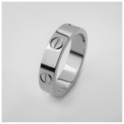 фото Кольцо "гайки", цвет серебро, размер 18 сима-ленд