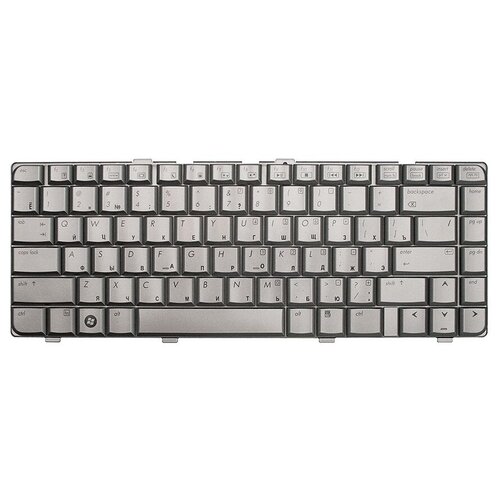 Клавиатура для ноутбука HP Pavilion Dv6000 DV6100 DV6200 Series Плоский Enter Серебристая без рамки PN AEAT1700010 950₽