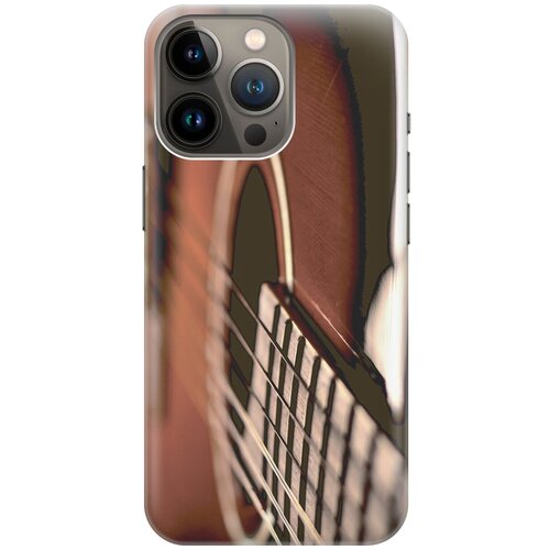 фото Силиконовый чехол на apple iphone 13 pro max / эпл айфон 13 про макс с принтом "гитара gosso
