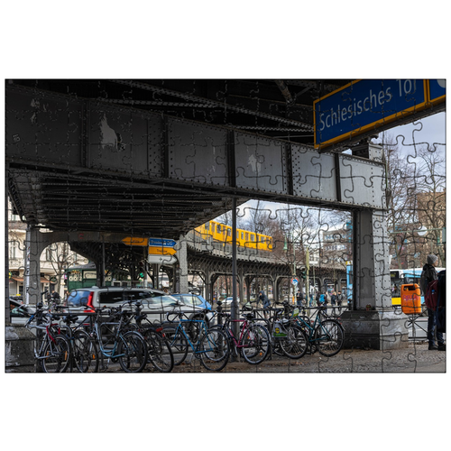 фото Магнитный пазл 27x18см."берлин, силезские ворота, метро" на холодильник lotsprints