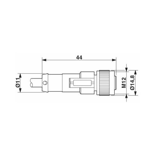 Кабель для датчика/исполнительного элемента SAC-4P- 2,0-PVC/M12FS BK