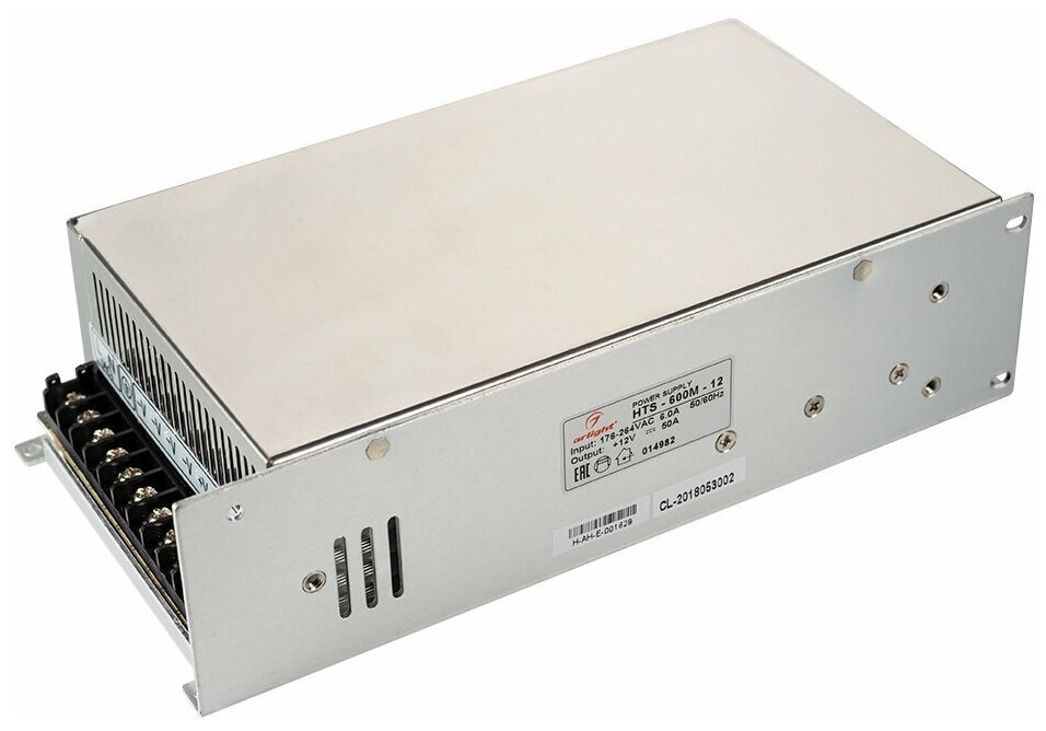 Блок питания HTS-600M-12 (12V, 50A, 600W) (Arlight, IP20 Сетка, 3 года)