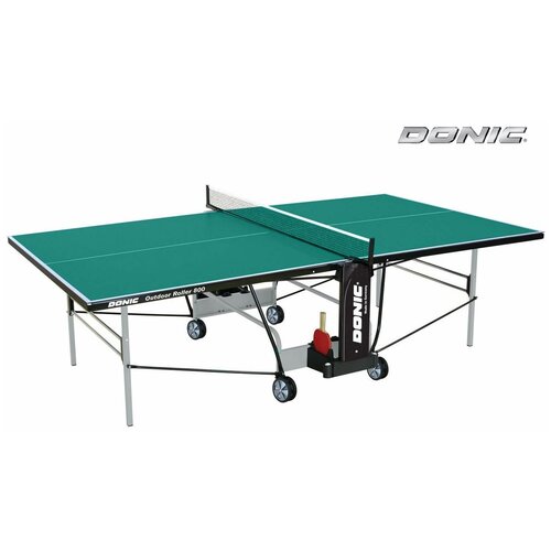 Всепогодный теннисный стол Donic Outdoor Roller 800 зеленый с сеткой