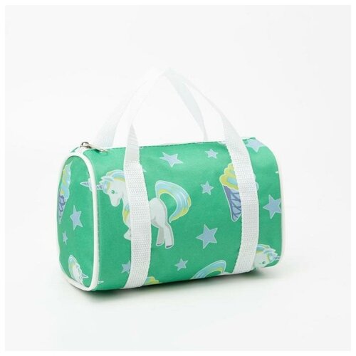 фото Сумка детская, отдел на молнии, цвет зелёный, «единорог» mikimarket