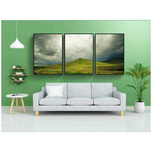 фото Набор модулных постеров для интерьера "гора, облака, природа" 60x90 см. в тубусе, без рамки lotsprints