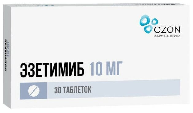 Эзетимиб таб., 10 мг, 30 шт.