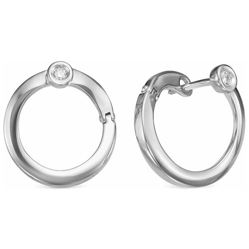 Серьги с бриллиантами 0.032 карат из белого золота 78359 VESNA jewelry