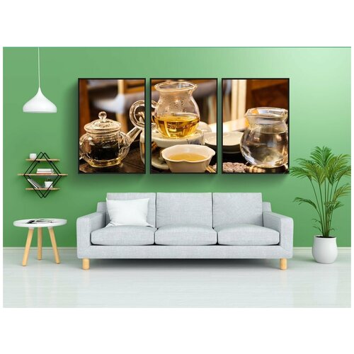 фото Набор модулных постеров для интерьера "чай, корея, травяной чай" 60x90 см. в тубусе, без рамки lotsprints