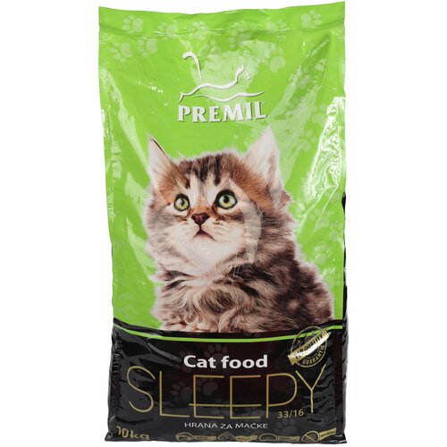 Полнорационный сухой корм PREMIL Sleepy для котят, молодых кошек, беременных кошек и кошек в период лактации 10 кг