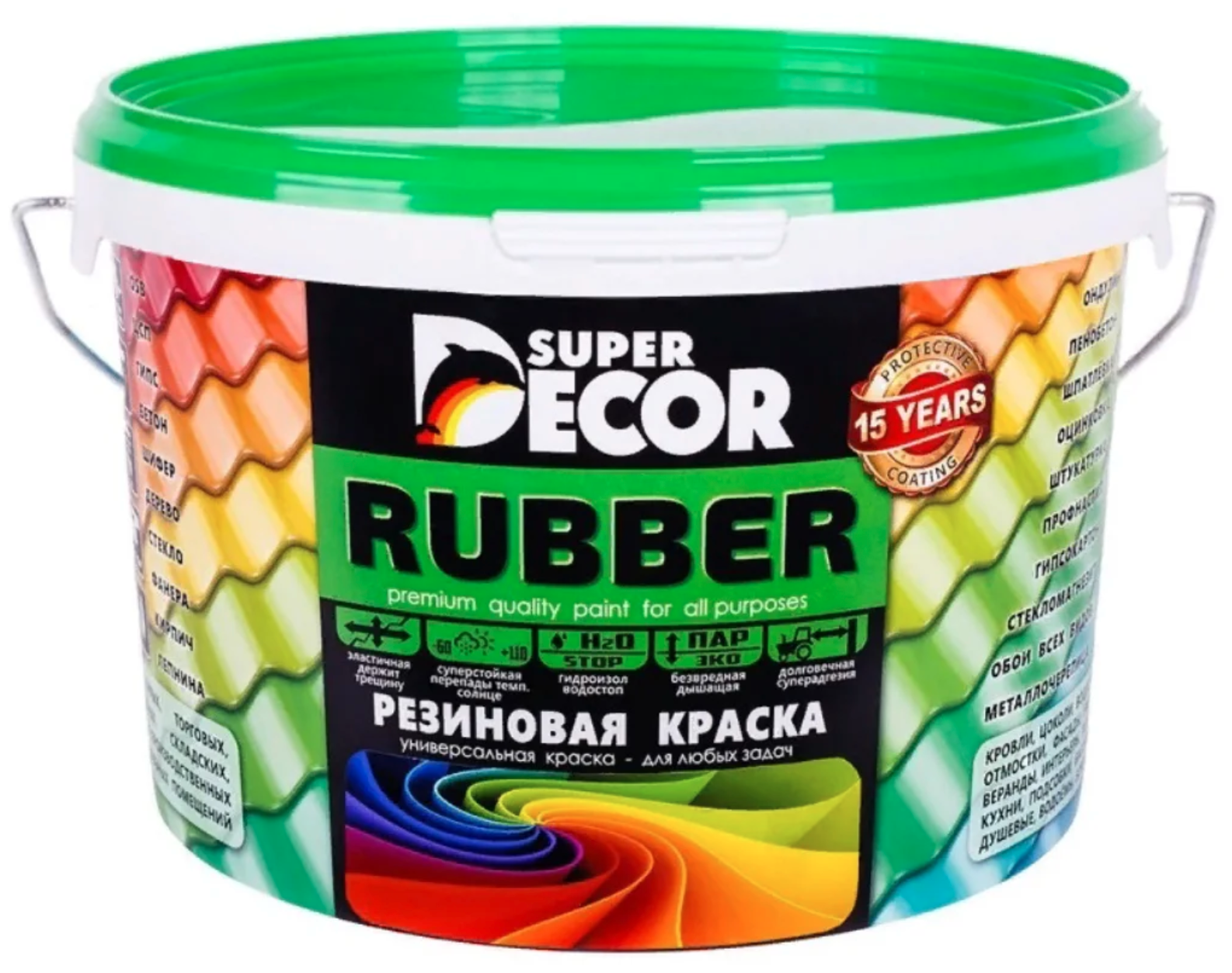 Краска Super Decor Резиновая Rubber №4 Дикая вишня 12кг. - фотография № 1