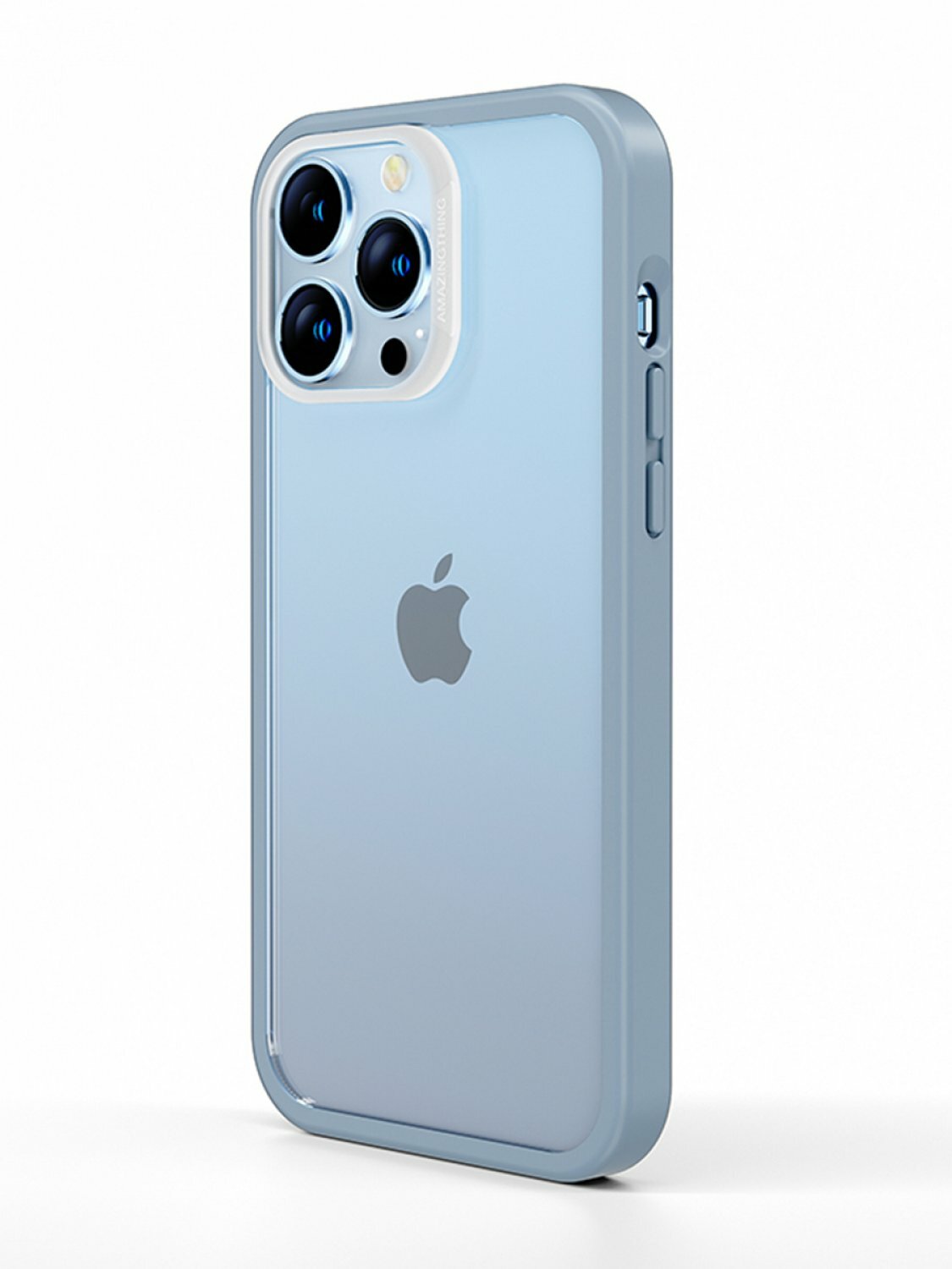 Чехол для Apple iPhone 13 Pro Max Amazingthing Blue, пластиковая противоударная накладка, защитный силиконовый бампер, кейс на Айфон с защитой камеры