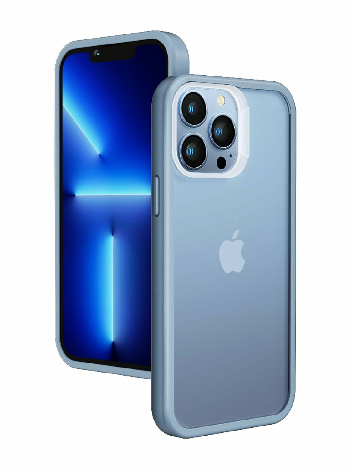 Чехол для Apple iPhone 13 Pro Max Amazingthing Blue, пластиковая противоударная накладка, защитный силиконовый бампер, кейс на Айфон с защитой камеры