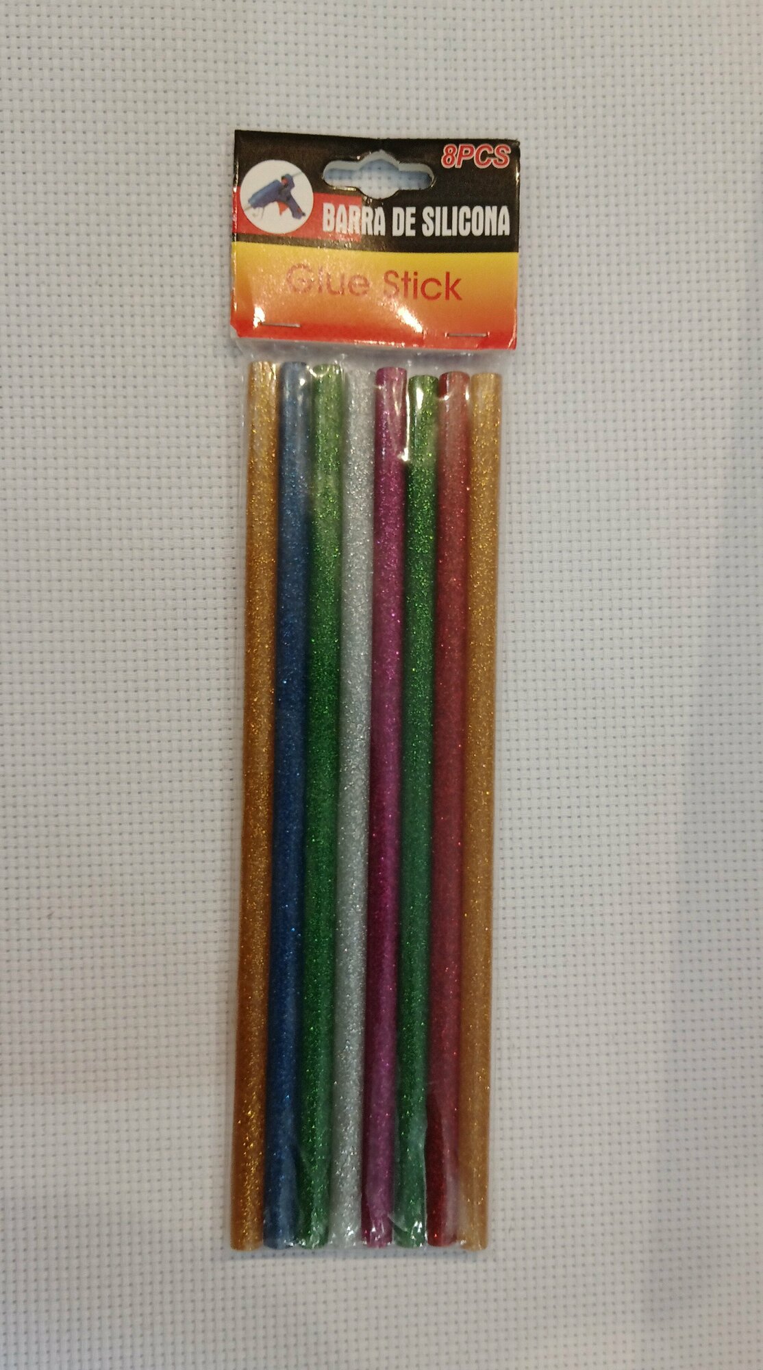 Стержни для клеевого пистолета 7 мм длина 200 мм 8 шт Цветные