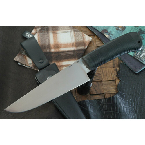 Разделочный нож АиР Барибал, сталь 95х18, рукоять кожа нож штрафбат сталь 95х18 кожа компания аир